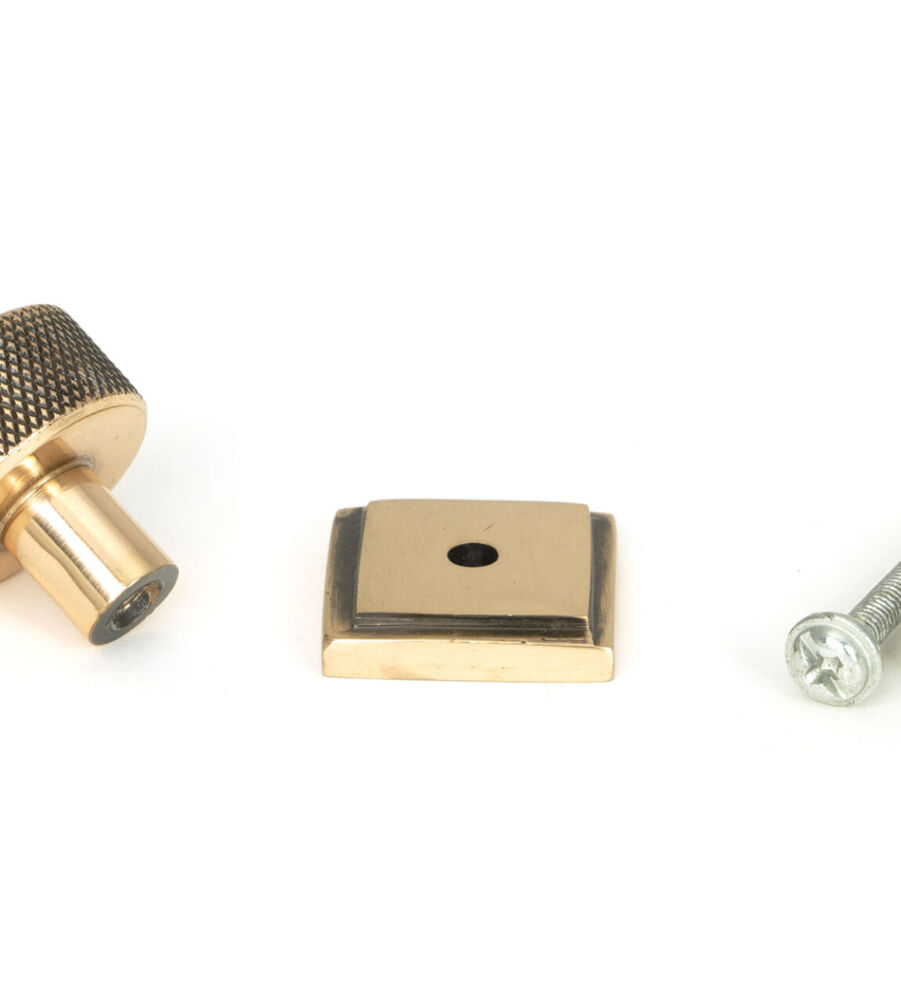 From The Anvil Polished Bronze Brompton Cabinet Knob - 25mm (Square) - Image 5