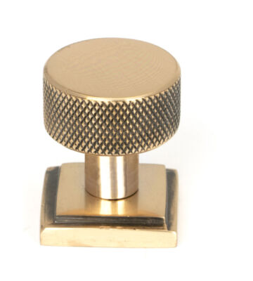 From The Anvil Polished Bronze Brompton Cabinet Knob – 25mm (Square)