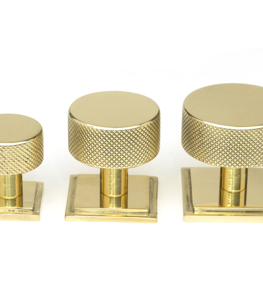 From The Anvil Polished Brass Brompton Cabinet Knob - 32mm (Square) - Image 6