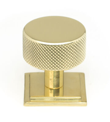 From The Anvil Polished Brass Brompton Cabinet Knob – 32mm (Square)