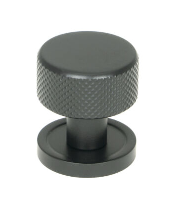 From The Anvil Matt Black Brompton Cabinet Knob – 25mm (Plain)