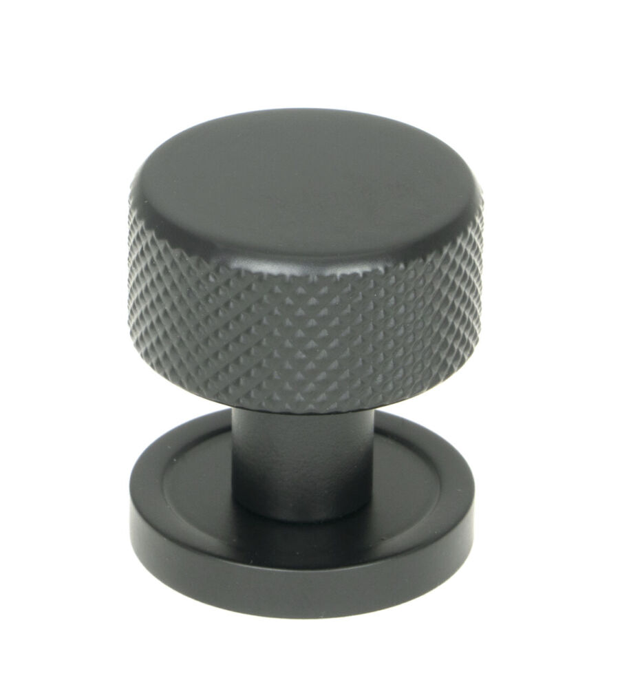 From The Anvil Matt Black Brompton Cabinet Knob - 25mm (Plain)