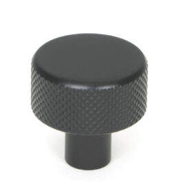 From The Anvil Matt Black Brompton Cabinet Knob - 25mm (No rose)