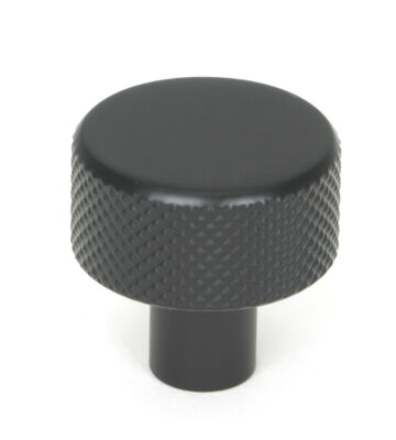 From The Anvil Matt Black Brompton Cabinet Knob – 25mm (No rose)