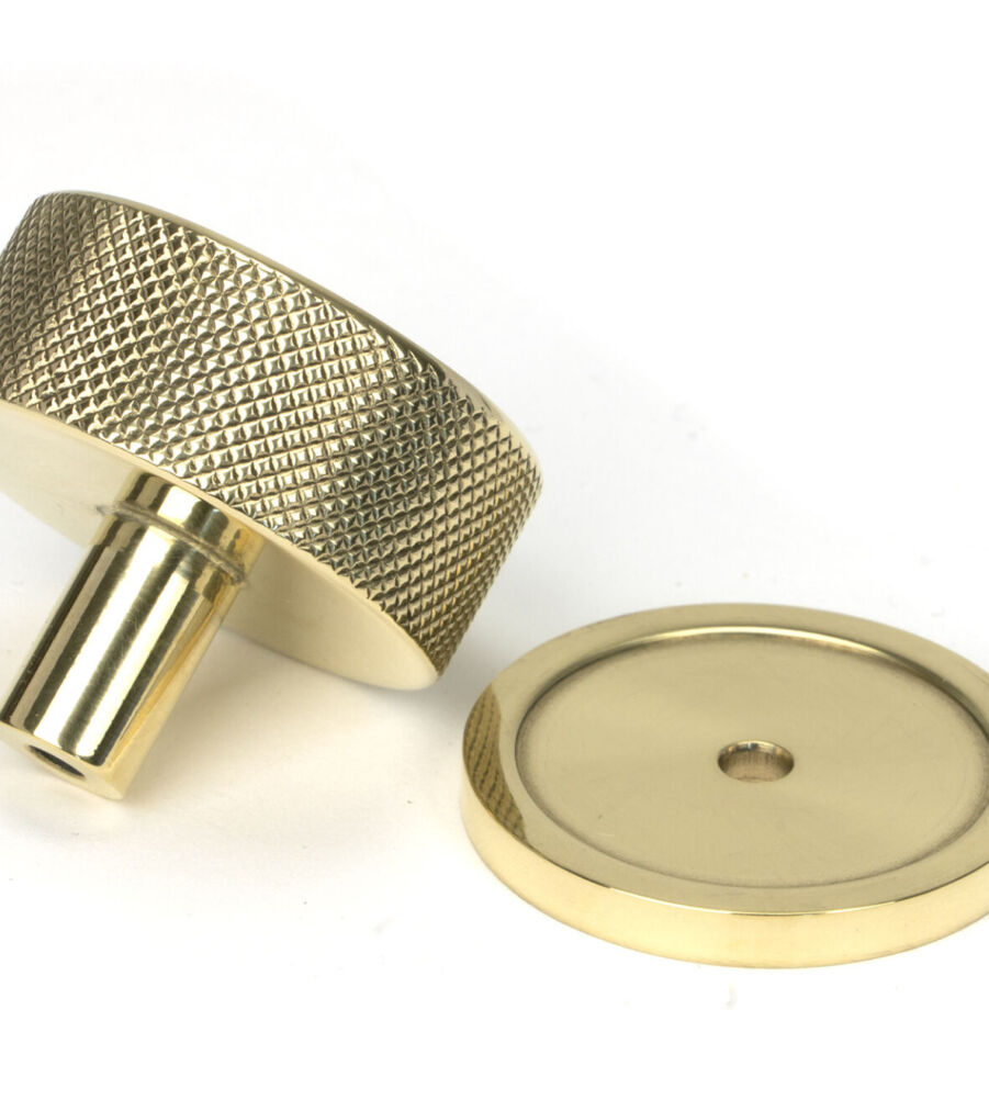 From The Anvil Polished Brass Brompton Cabinet Knob - 38mm (Plain) - Image 4