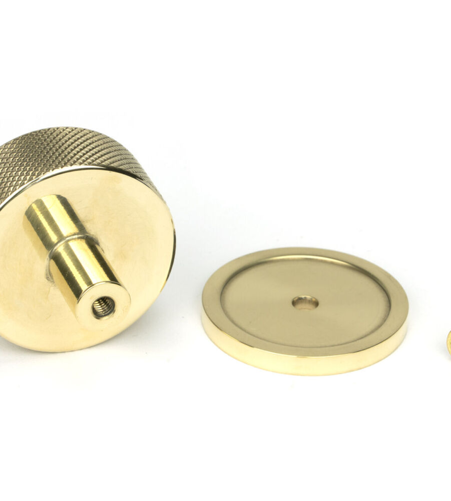 From The Anvil Polished Brass Brompton Cabinet Knob - 38mm (Plain) - Image 5
