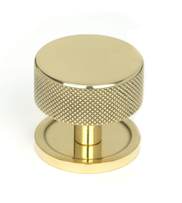 From The Anvil Polished Brass Brompton Cabinet Knob – 38mm (Plain)