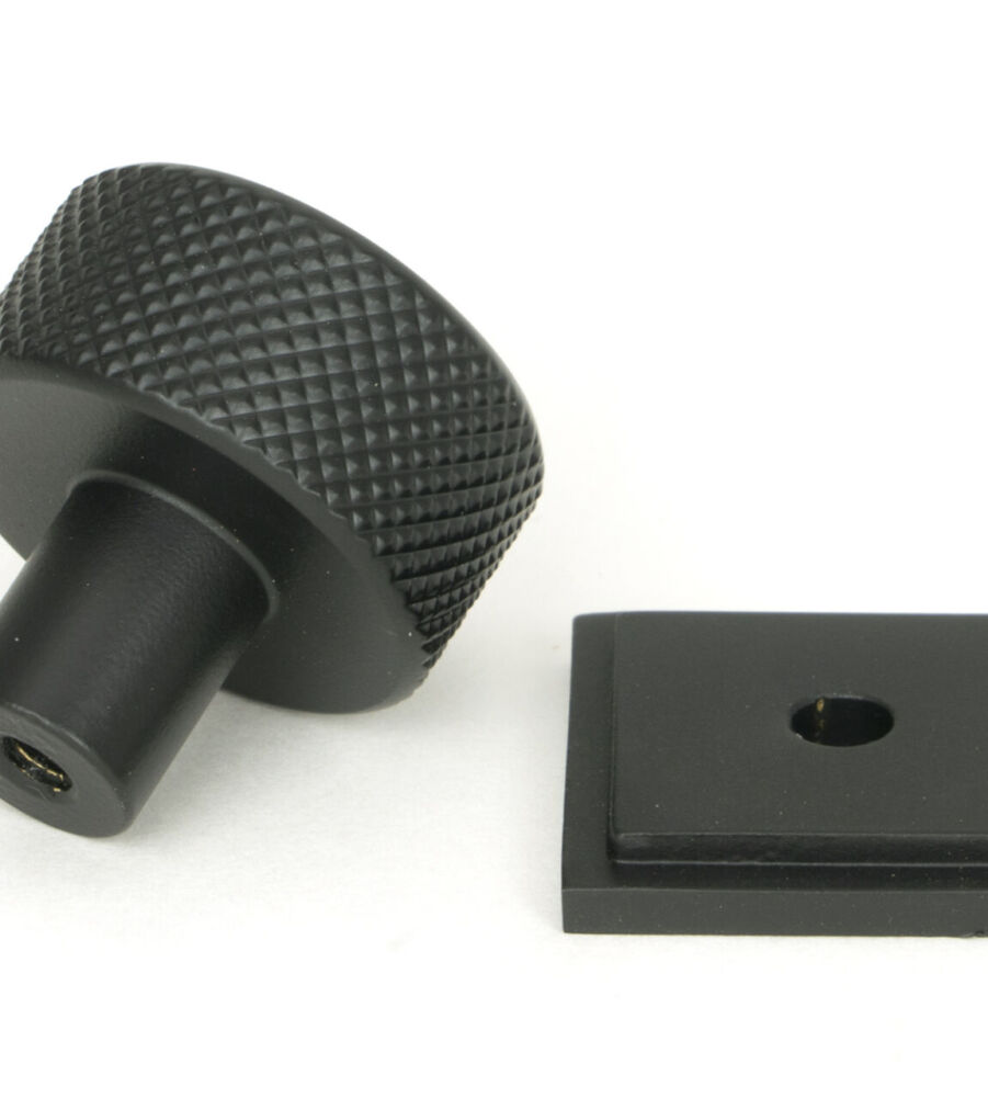 From The Anvil Matt Black Brompton Cabinet Knob - 25mm (Square) - Image 5