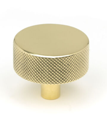From The Anvil Polished Brass Brompton Cabinet Knob – 38mm (No rose)
