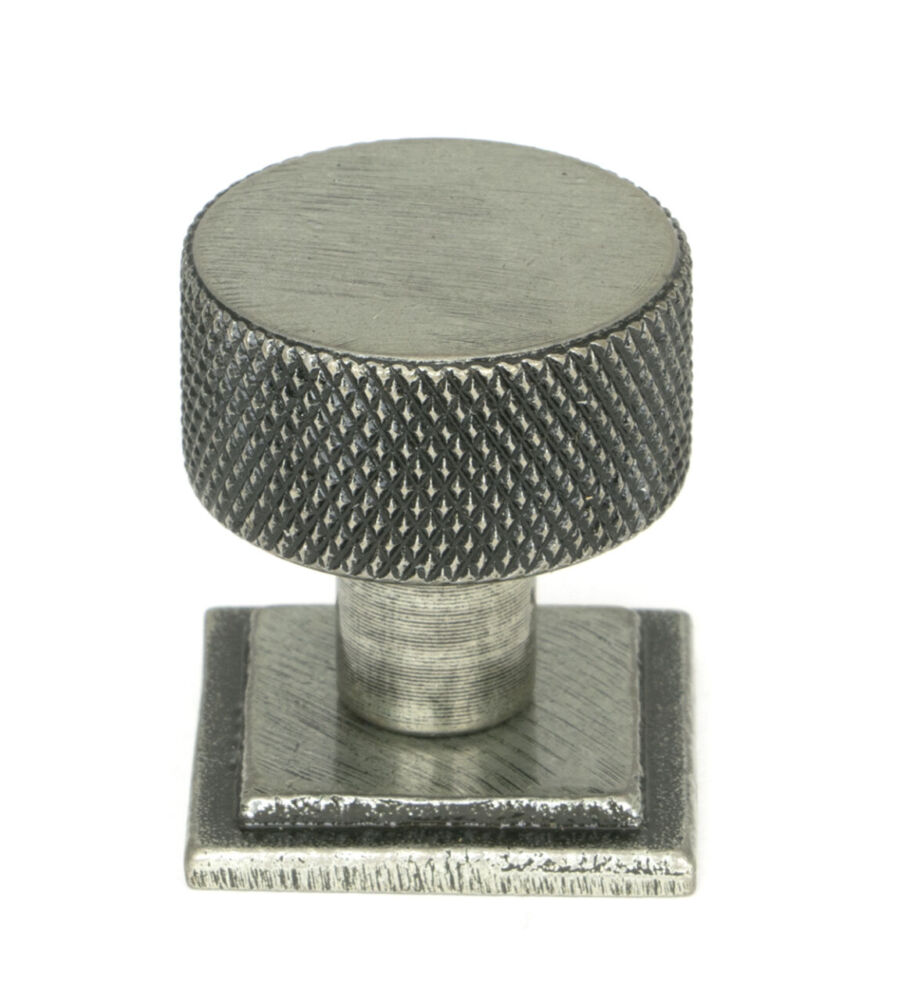 From The Anvil Pewter Brompton Cabinet Knob - 25mm (Square)