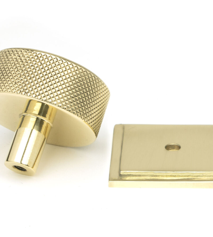 From The Anvil Polished Brass Brompton Cabinet Knob - 38mm (Square) - Image 4