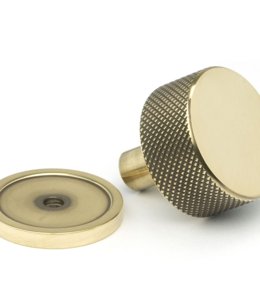 From The Anvil Aged Brass Brompton Cabinet Knob - 32mm (Plain) - Image 3