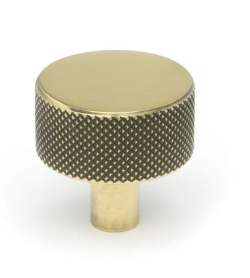 From The Anvil Aged Brass Brompton Cabinet Knob – 32mm (No rose)