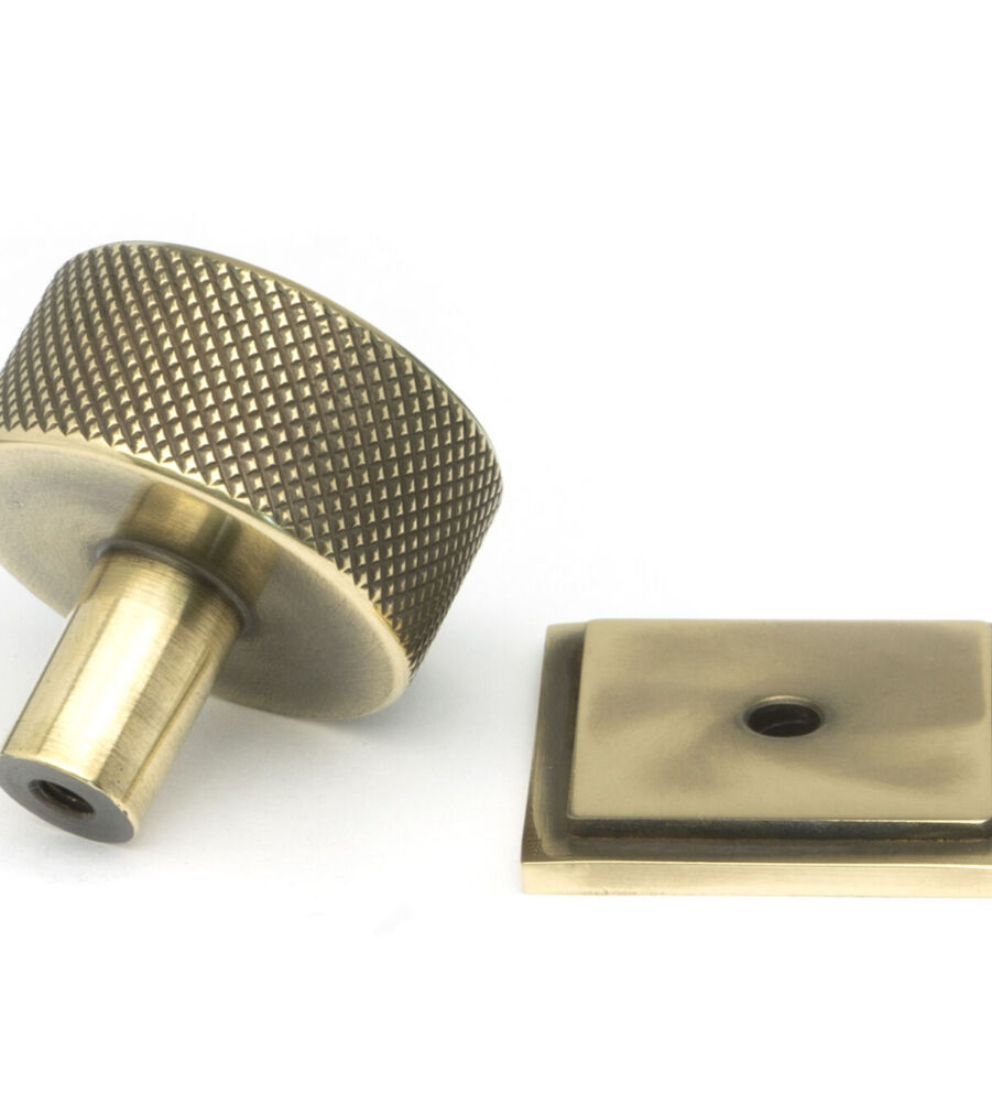 From The Anvil Aged Brass Brompton Cabinet Knob - 32mm (Square) - Image 4