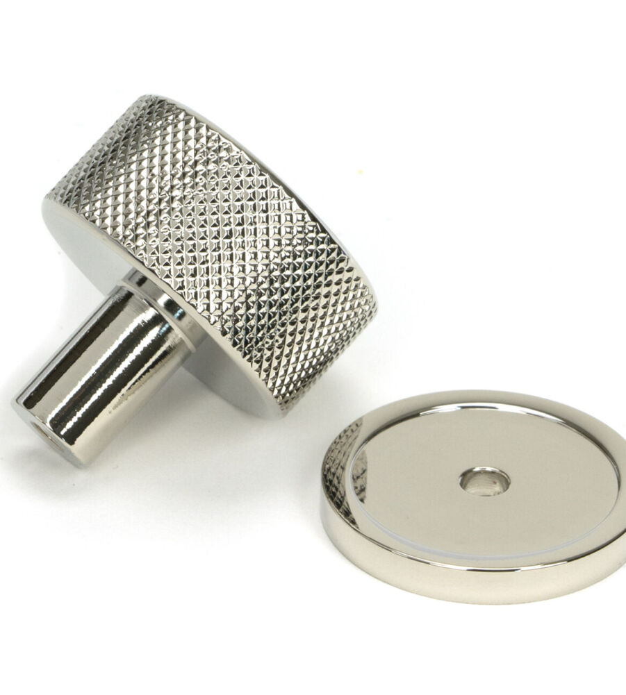From The Anvil Polished Nickel Brompton Cabinet Knob - 32mm (Plain) - Image 4