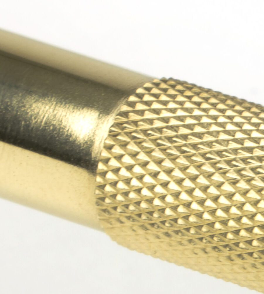 From The Anvil Polished Brass Half Brompton Pull Handle - Medium - Image 4