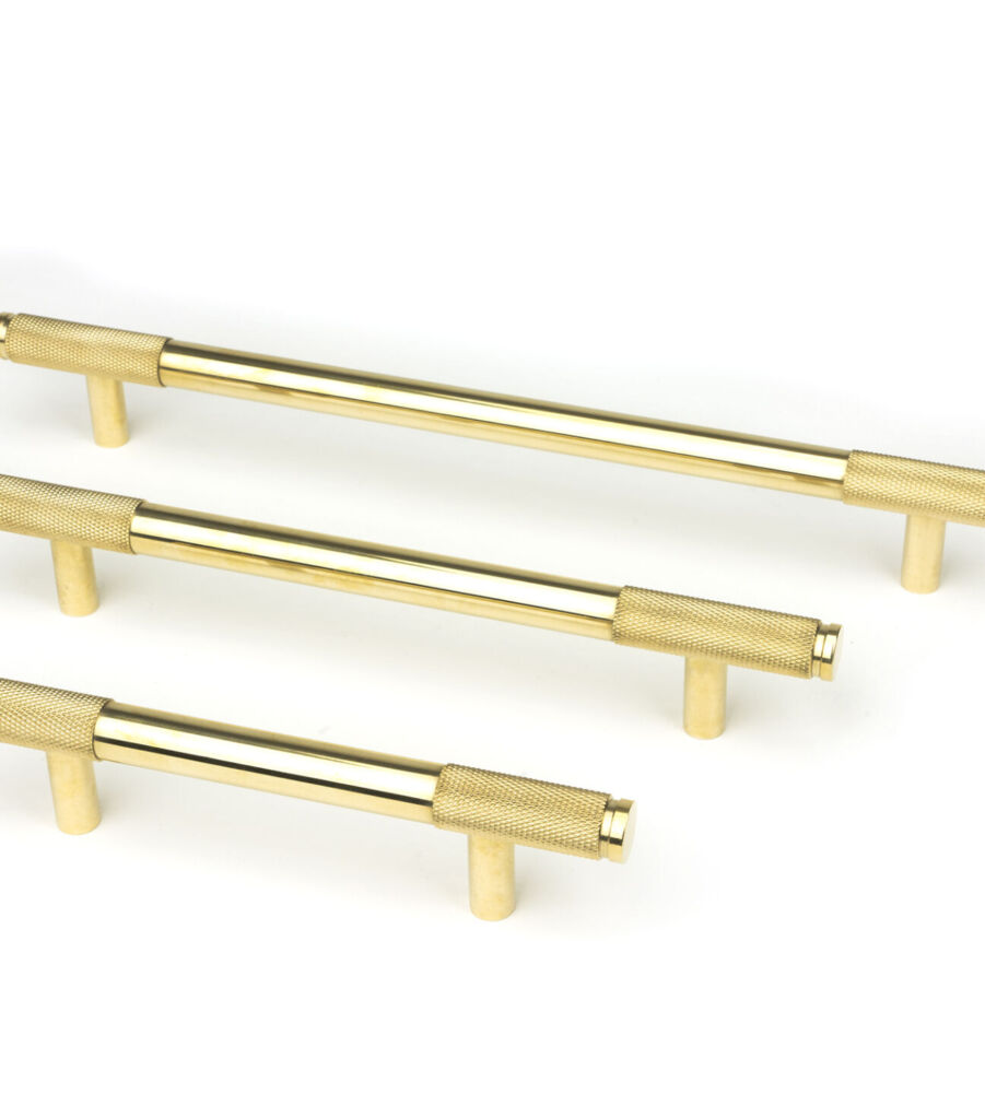 From The Anvil Polished Brass Half Brompton Pull Handle - Medium - Image 6