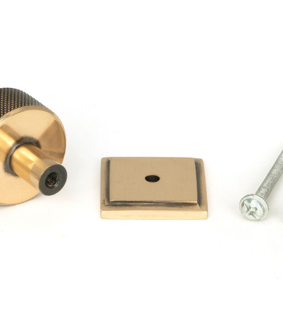 From The Anvil Polished Bronze Brompton Cabinet Knob - 32mm (Square) - Image 5