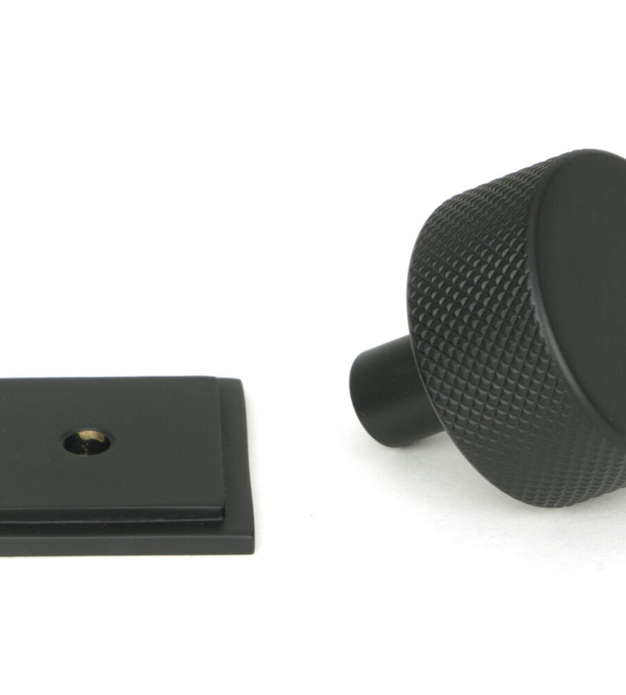 From The Anvil Matt Black Brompton Cabinet Knob - 32mm (Square) - Image 3