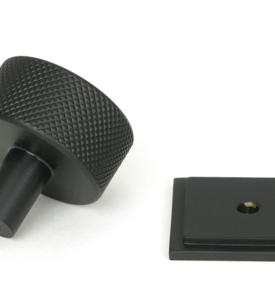 From The Anvil Matt Black Brompton Cabinet Knob - 32mm (Square) - Image 4