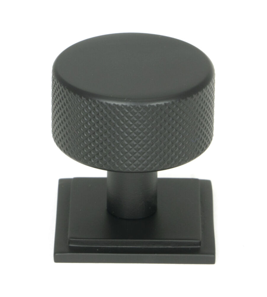 From The Anvil Matt Black Brompton Cabinet Knob - 32mm (Square)