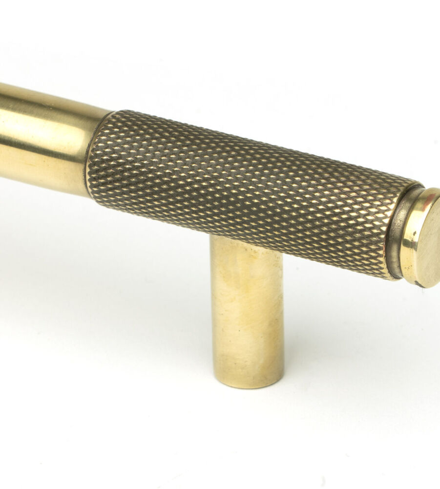 From The Anvil Aged Brass Half Brompton Pull Handle - Small - Image 3
