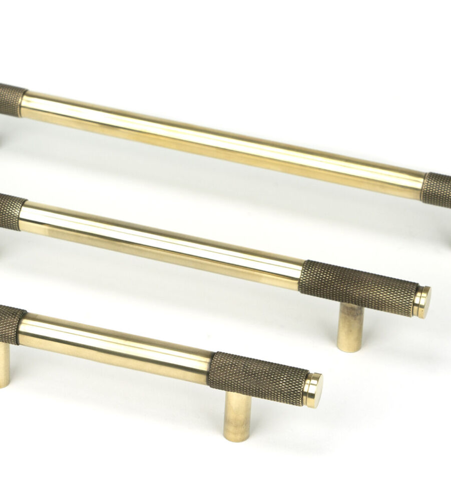 From The Anvil Aged Brass Half Brompton Pull Handle - Small - Image 6