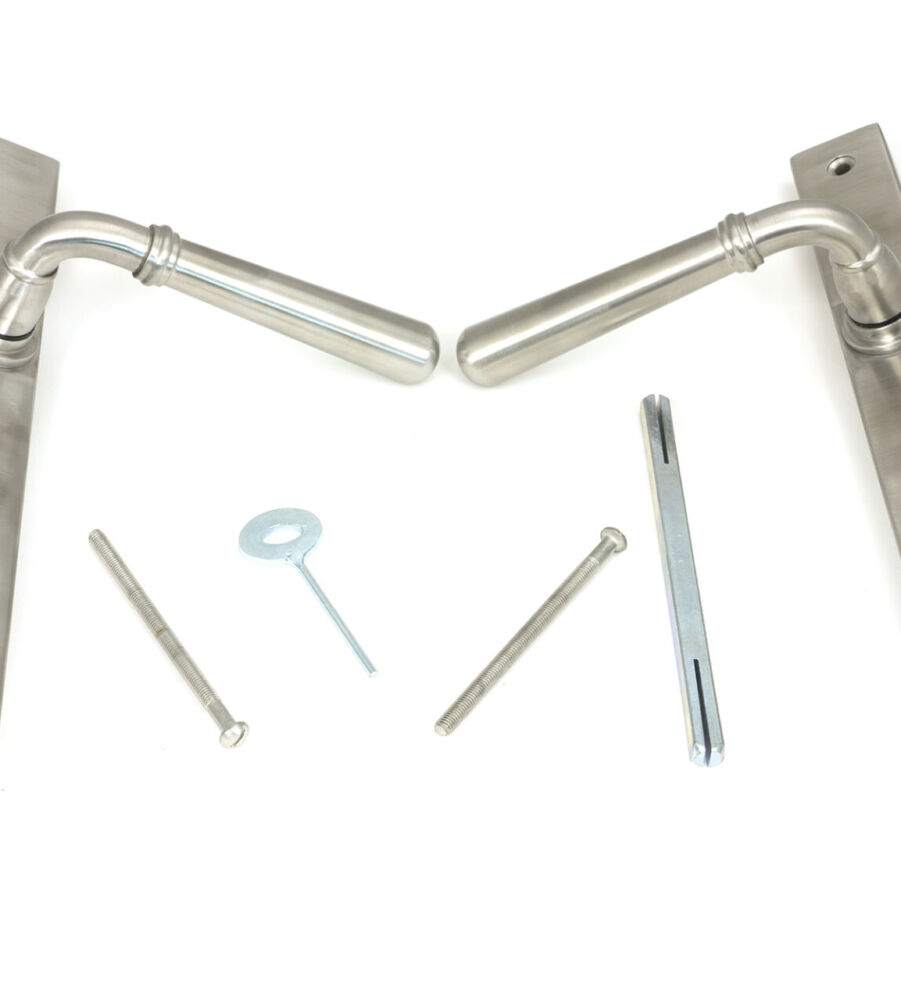 From The Anvil Satin Marine SS (316) Newbury Slimline Lever Espag. Lock Set - Image 7