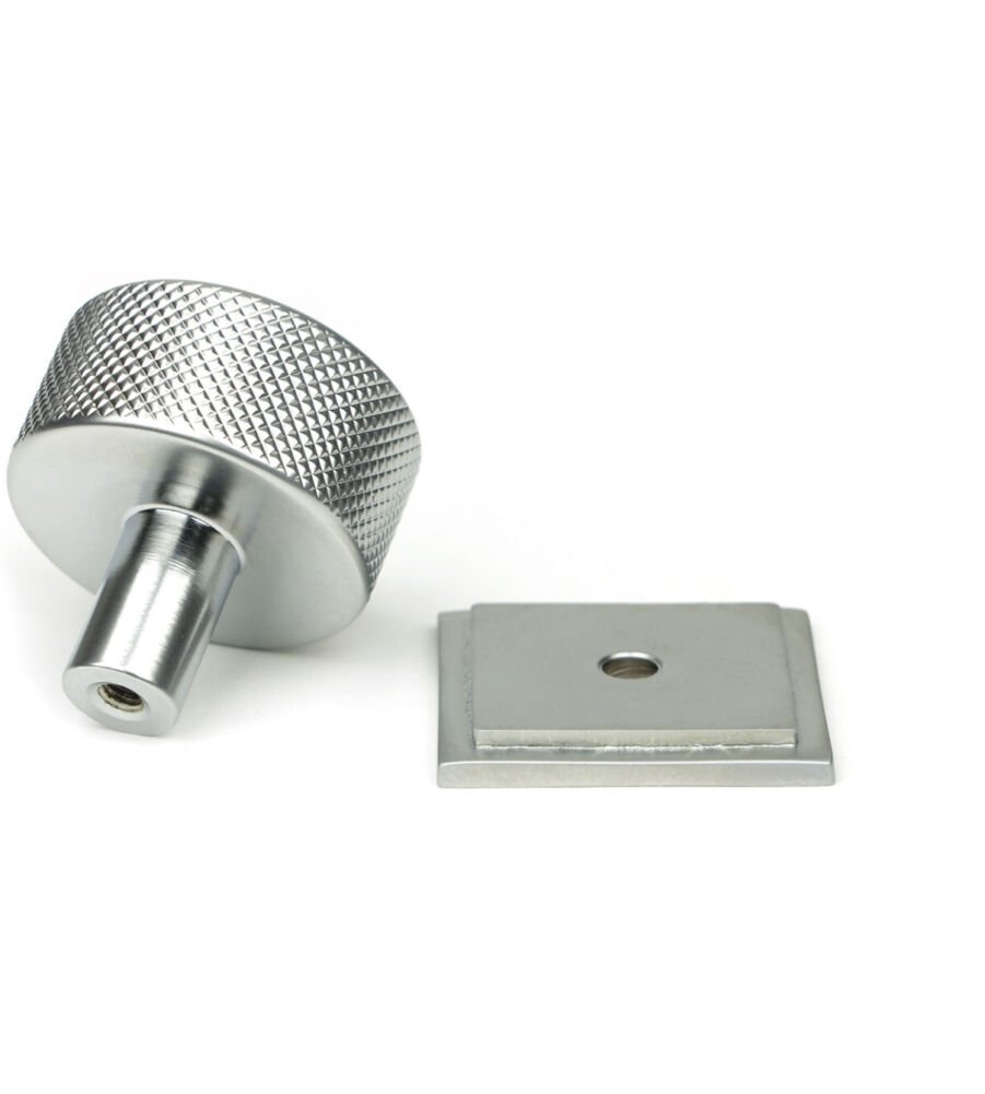 From The Anvil Satin Chrome Brompton Cabinet Knob - 32mm (Square) - Image 4