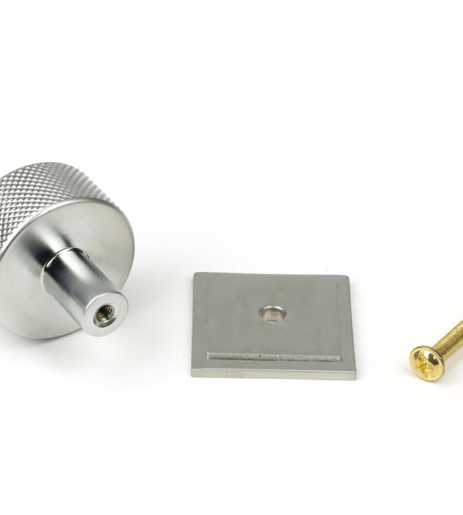 From The Anvil Satin Chrome Brompton Cabinet Knob - 32mm (Square) - Image 5