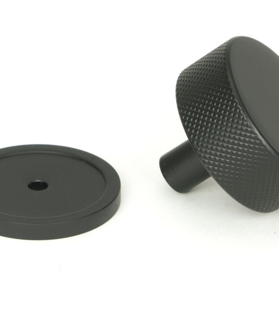 From The Anvil Matt Black Brompton Cabinet Knob - 38mm (Plain) - Image 3