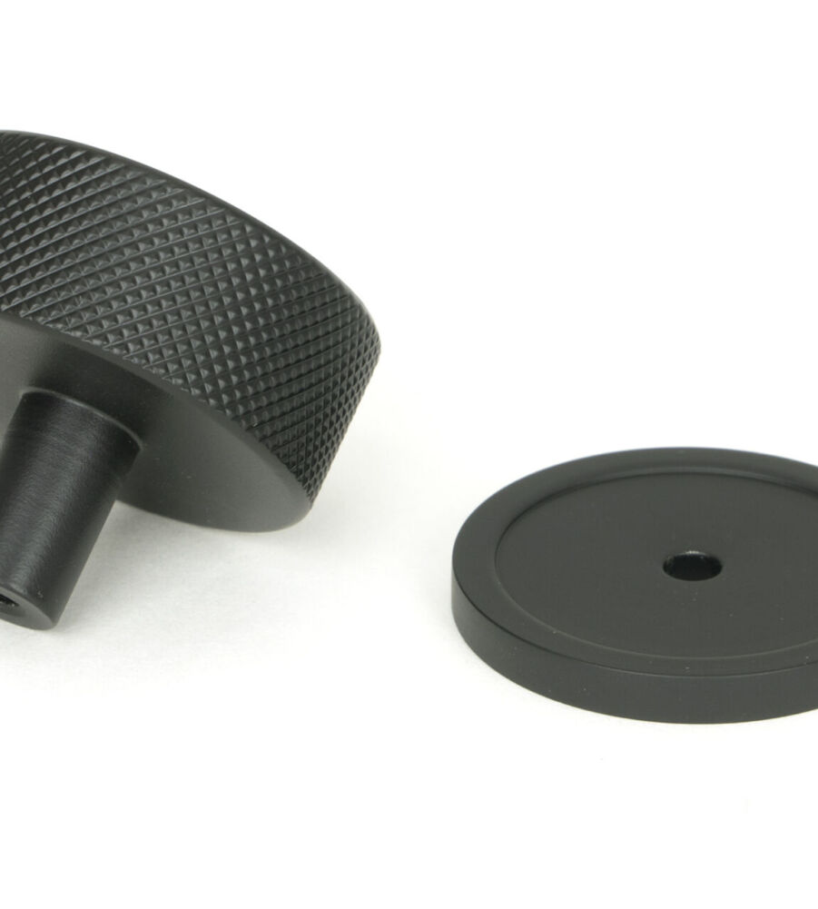 From The Anvil Matt Black Brompton Cabinet Knob - 38mm (Plain) - Image 4