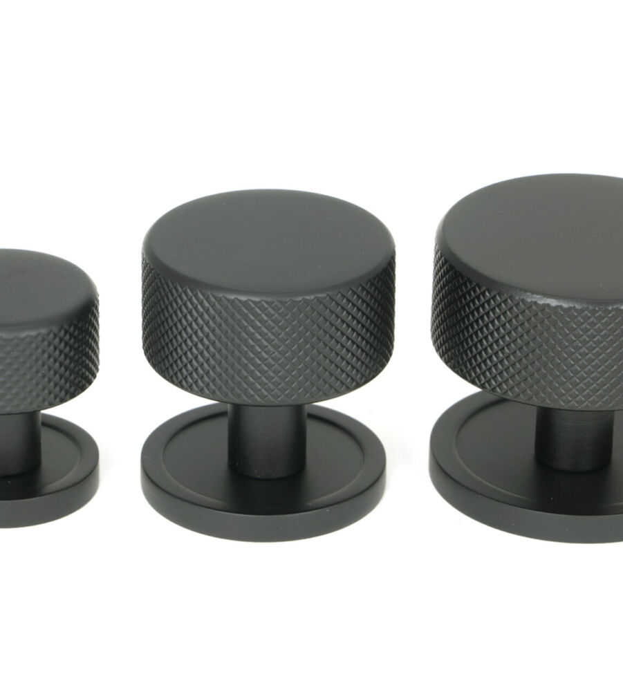 From The Anvil Matt Black Brompton Cabinet Knob - 38mm (Plain) - Image 6