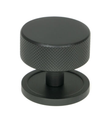 From The Anvil Matt Black Brompton Cabinet Knob – 38mm (Plain)