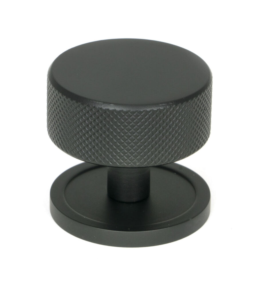 From The Anvil Matt Black Brompton Cabinet Knob - 38mm (Plain)