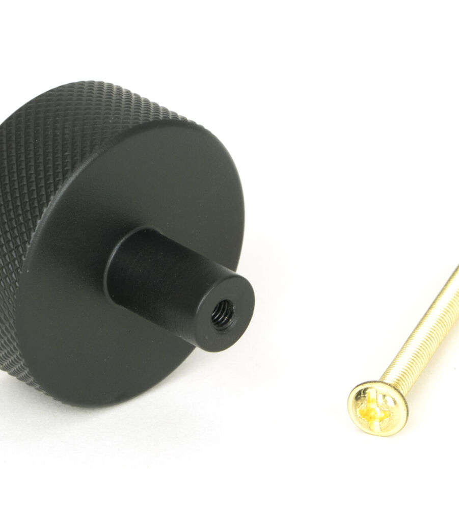 From The Anvil Matt Black Brompton Cabinet Knob - 38mm (No rose) - Image 5