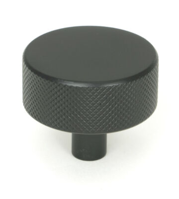From The Anvil Matt Black Brompton Cabinet Knob – 38mm (No rose)