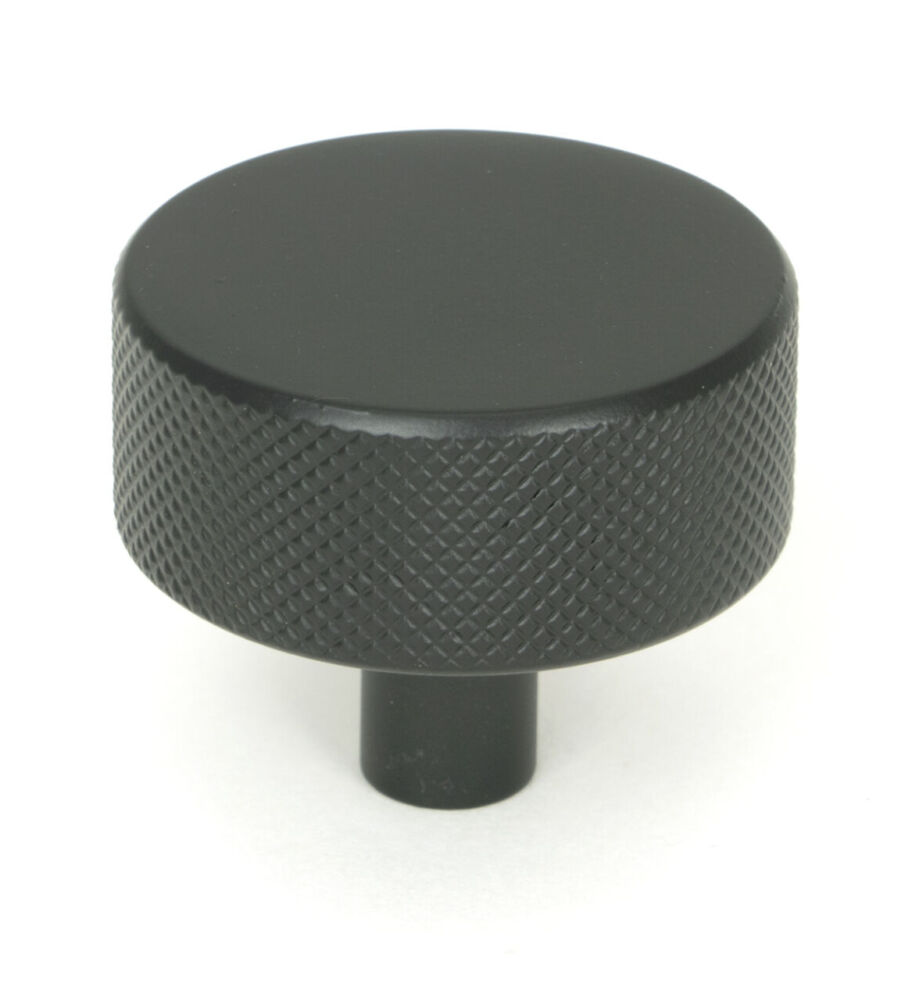 From The Anvil Matt Black Brompton Cabinet Knob - 38mm (No rose)