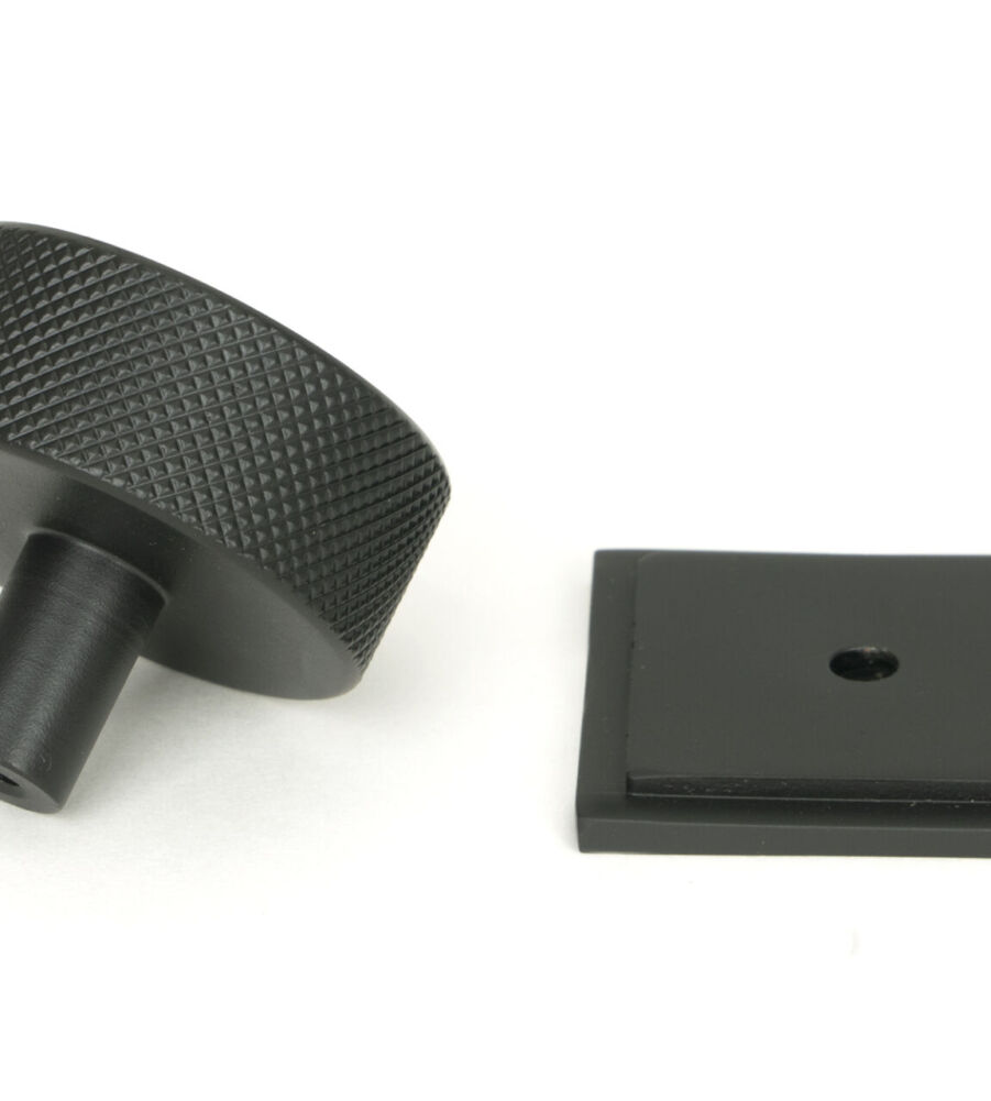 From The Anvil Matt Black Brompton Cabinet Knob - 38mm (Square) - Image 4