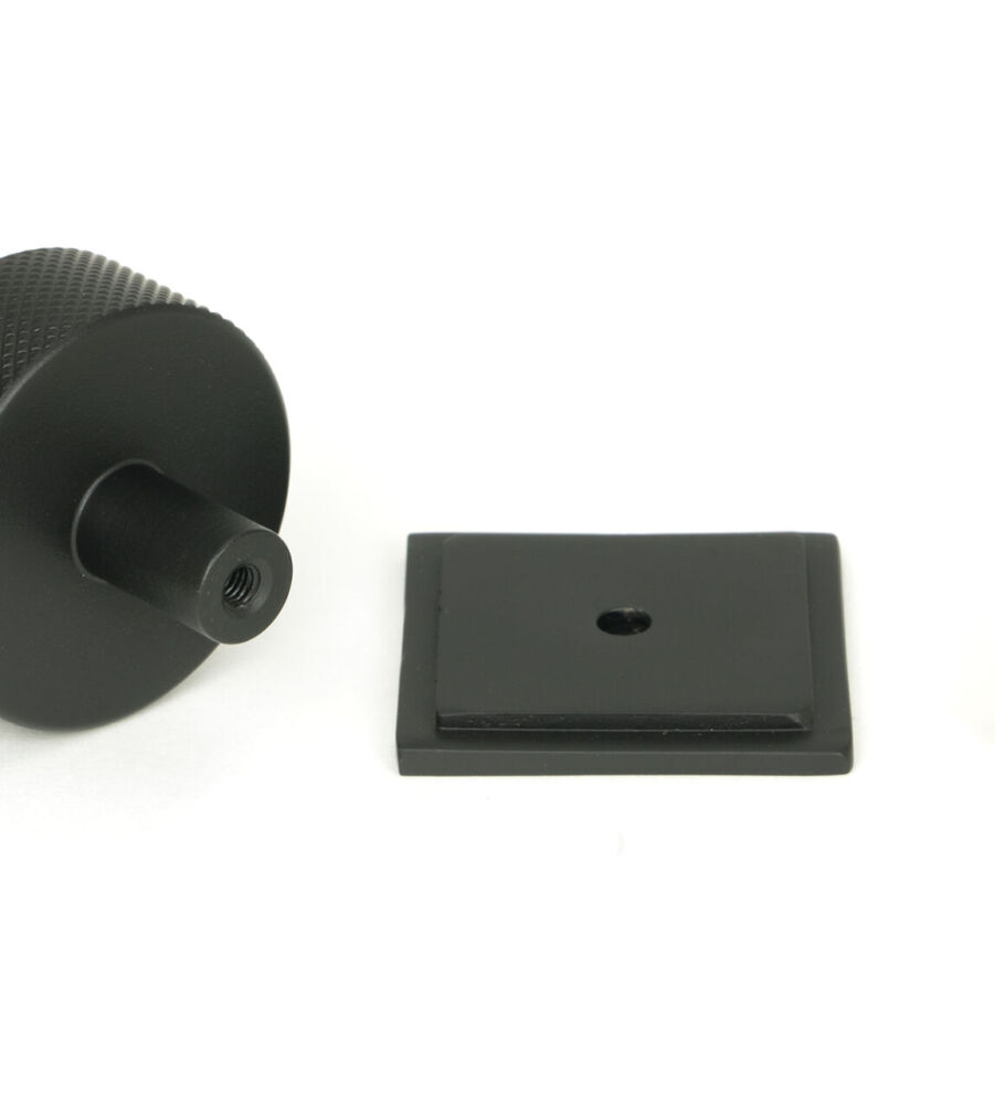From The Anvil Matt Black Brompton Cabinet Knob - 38mm (Square) - Image 5