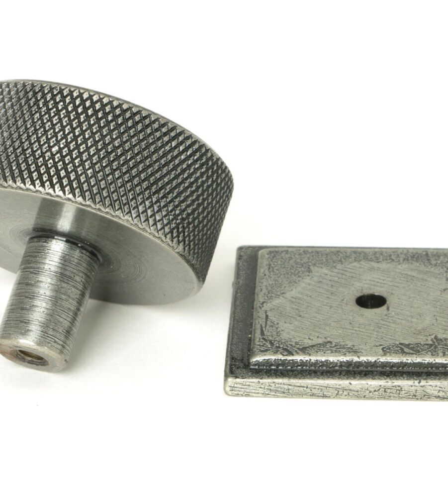From The Anvil Pewter Brompton Cabinet Knob - 38mm (Square) - Image 4