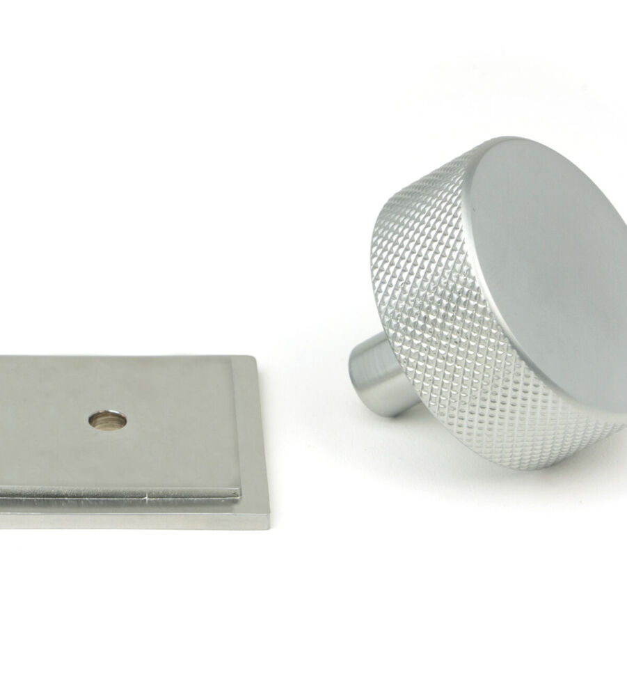 From The Anvil Satin Chrome Brompton Cabinet Knob - 38mm (Square) - Image 3