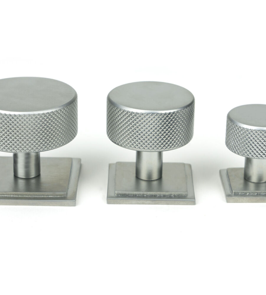 From The Anvil Satin Chrome Brompton Cabinet Knob - 38mm (Square) - Image 6