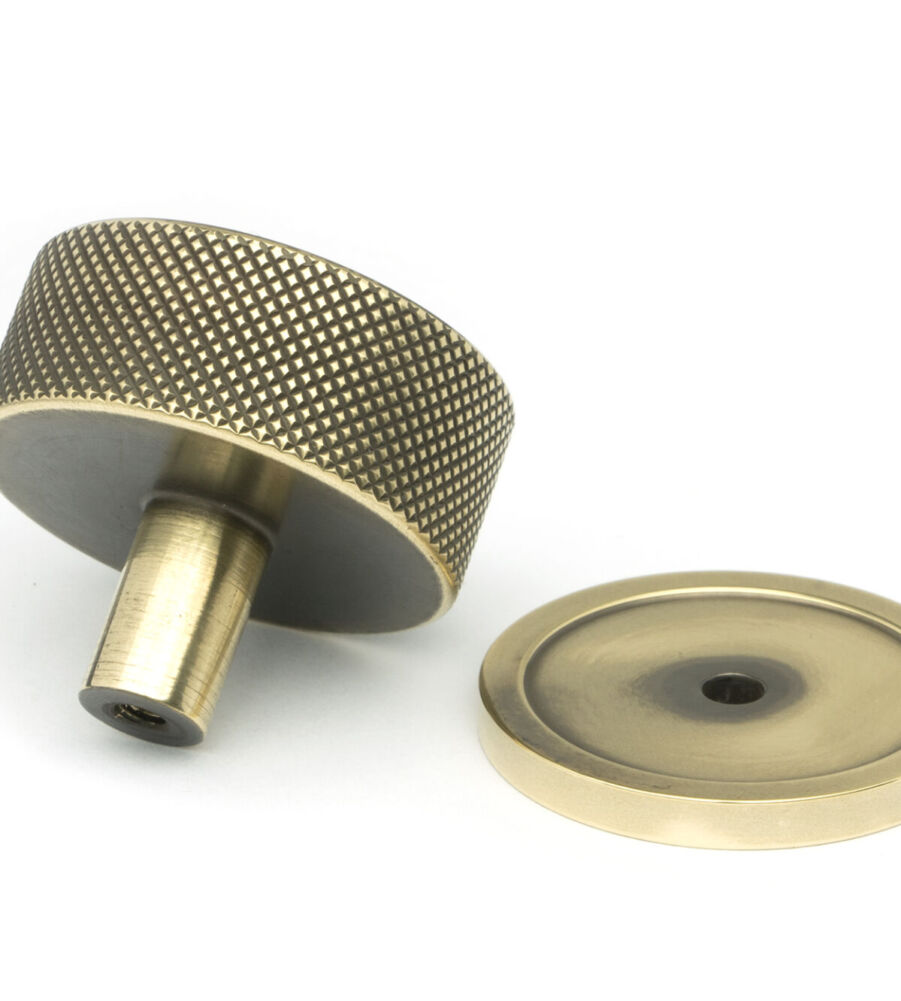 From The Anvil Aged Brass Brompton Cabinet Knob - 38mm (Plain) - Image 4