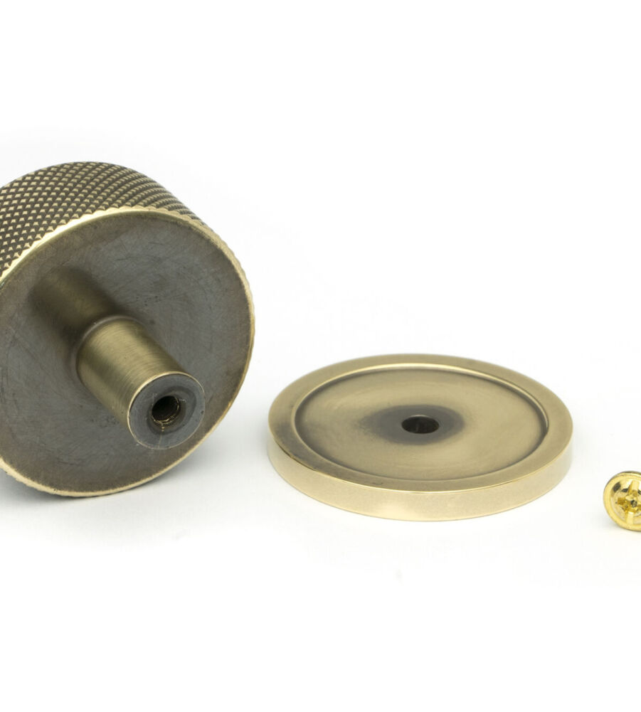 From The Anvil Aged Brass Brompton Cabinet Knob - 38mm (Plain) - Image 5