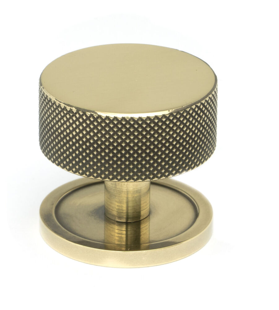 From The Anvil Aged Brass Brompton Cabinet Knob - 38mm (Plain)