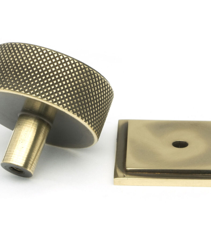 From The Anvil Aged Brass Brompton Cabinet Knob - 38mm (Square) - Image 4