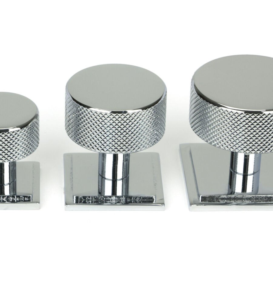 From The Anvil Polished Chrome Brompton Cabinet Knob - 38mm (Square) - Image 6
