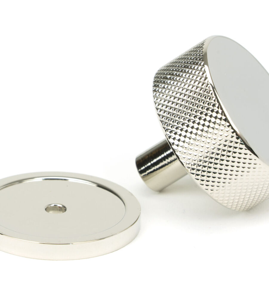 From The Anvil Polished Nickel Brompton Cabinet Knob - 38mm (Plain) - Image 3