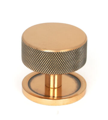 From The Anvil Polished Bronze Brompton Cabinet Knob – 38mm (Plain)